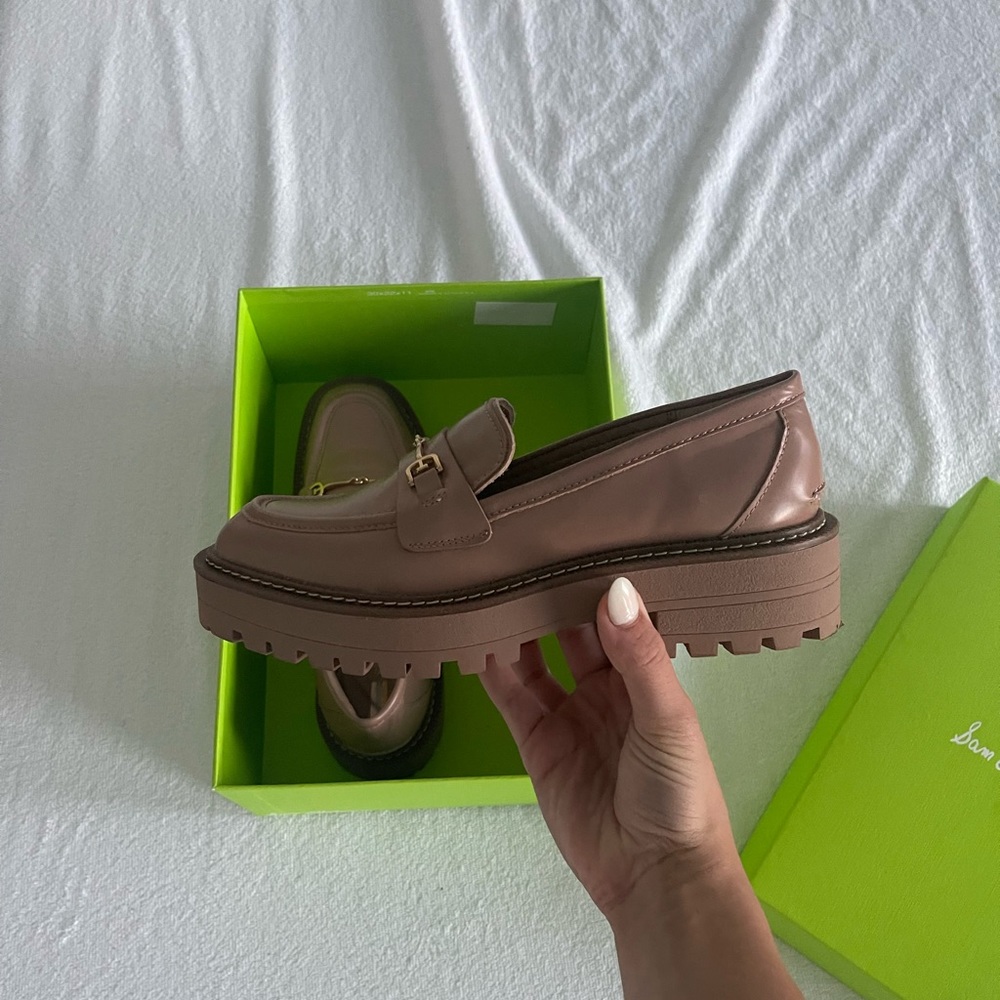 Sam Edelman Taupe Leather Bit Loafers - Picture 4 of 5